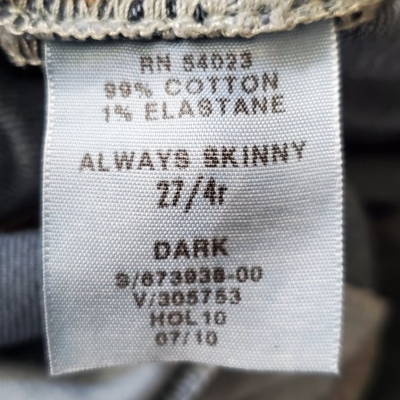 GAP 1969 Always Skinny low rise dark wash jeans - Picture 9 of 10